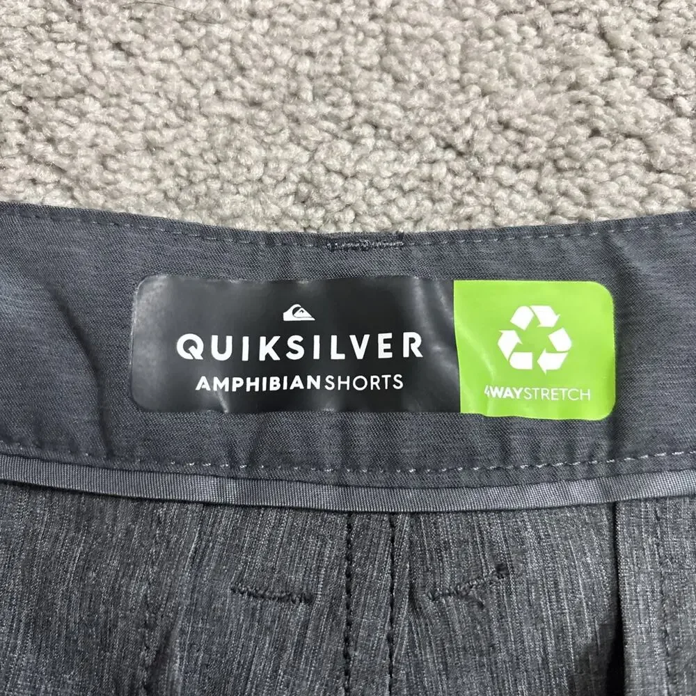 Quiksilver Amphibian Shorts Mens 30 Gray 4-Way Stretch Hybrid Casual Chino